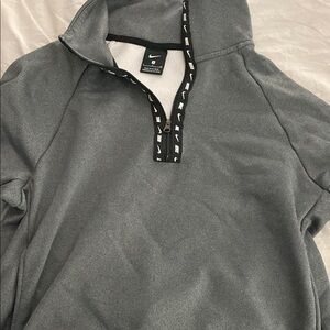 Nike Gray Zip Up Sweater with Polka Dot Detail